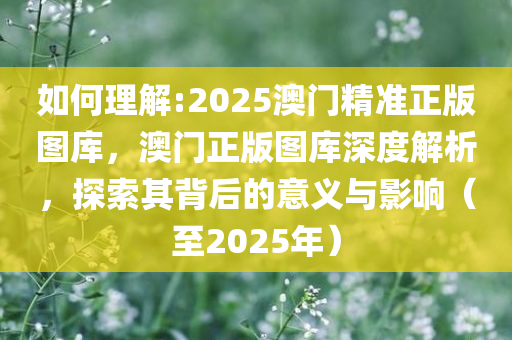 2025新澳門和香港精準(zhǔn)正版圖庫,全面釋義、解釋與落實(shí)與警惕虛假宣傳